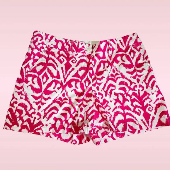 Pink and White Shorts, Cotton Spandex Stretch, Crown & Ivy, Size 8 - Picture 1 of 3